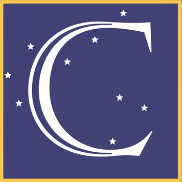 Letra C e estrelas ao redor formam o logo da Costellation