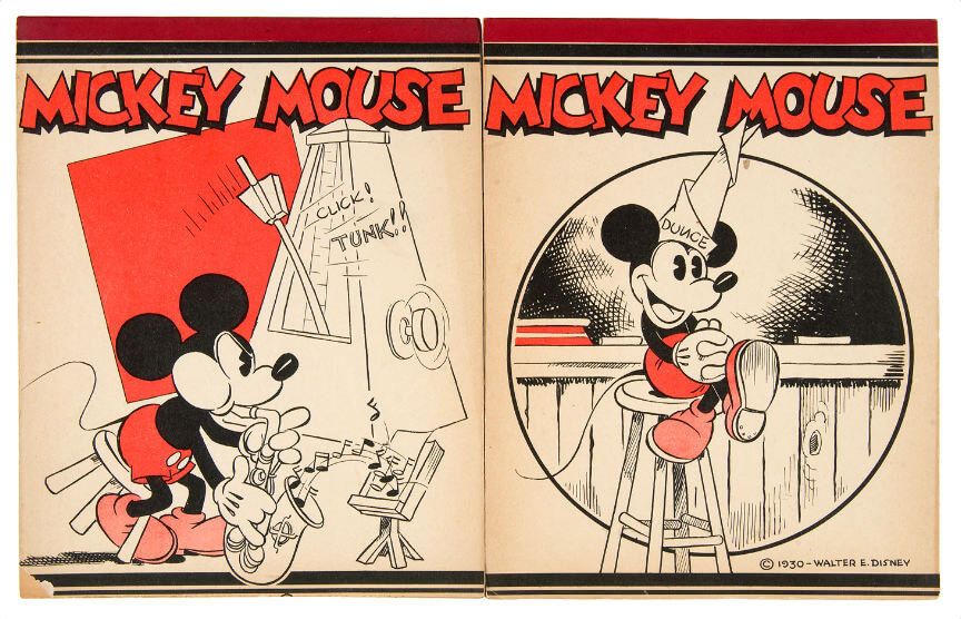 Animação quadro a quadro do Mickey de 1930